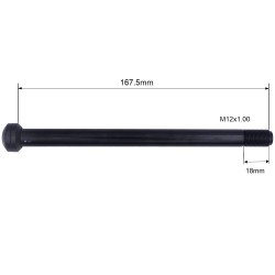 167.5x12x1,0mm Rear Axle - FB1675BK001