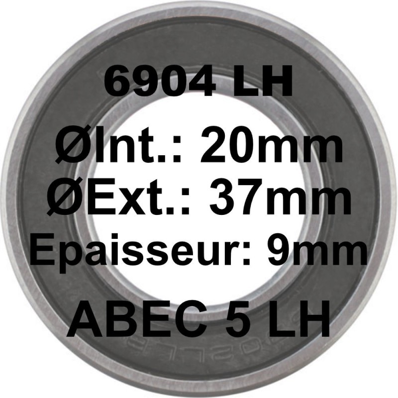 Roulement 6904 LH 20x37x9 Roulement 6904 LH 20x37x9