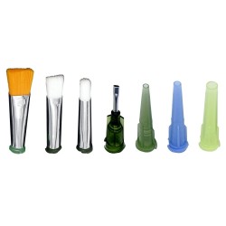 Brushes and applicators kit for Luer-Lock syringe