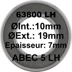 Roulement 63800 LH 10x19x7