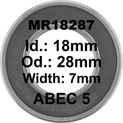 A5 Bearing | MR18287 LLB 18x28x7