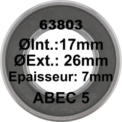 Roulement 63803 LH 17x26x7