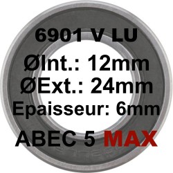 A5 MAX Bearing | 6901 MAX LLU 12x24x6mm (V TYPE)