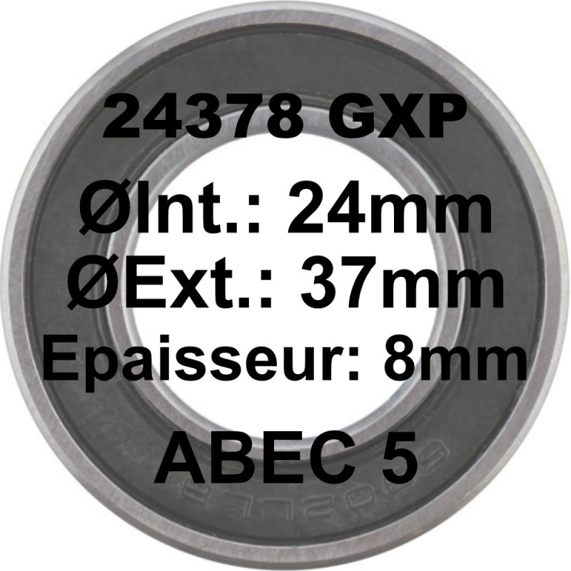 A5 Bearing |24378 SRAM GXP LH 24x37x8 A5 Bearing |24378 SRAM GXP LH 24x37x8