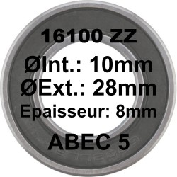 A5 Bearing | 16100ZZ LLB 10x28x8