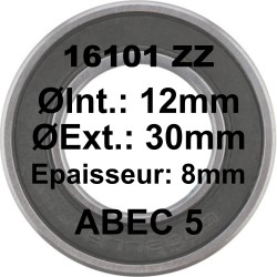 A5 Bearing | 16101ZZ LLB 12x30x8