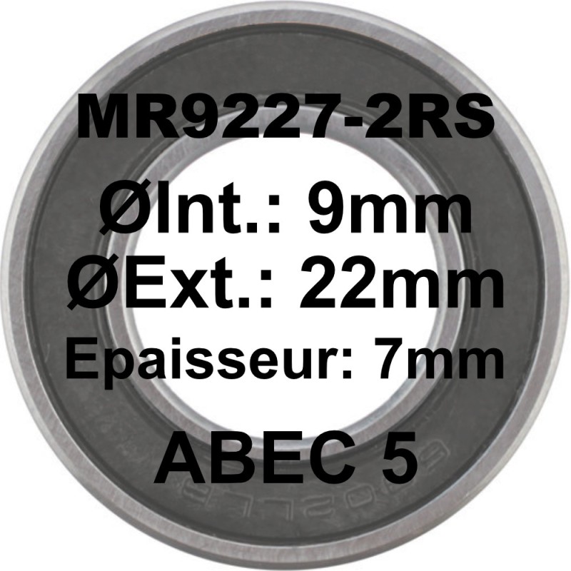 A5 Bearing | MR9227-2RS LH 9x22x7 Mavic Hub A5 Bearing | MR9227-2RS LH 9x22x7 Mavic Hub