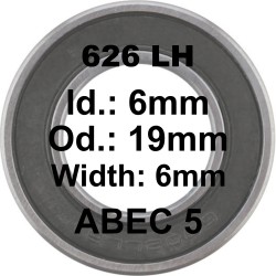 Roulement 626 LH 6x19x6