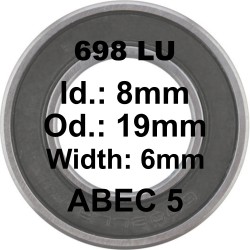 Roulement 698 LU 8x19x6