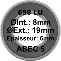 Roulement 698 LU 8x19x6