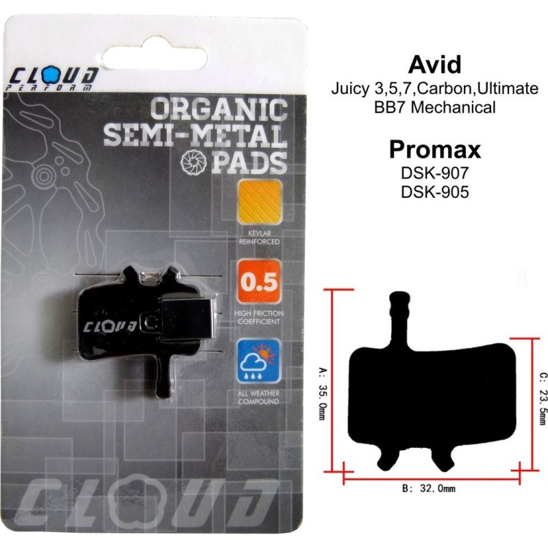 CLOUD Disc brake pads BP-11 Semi metal