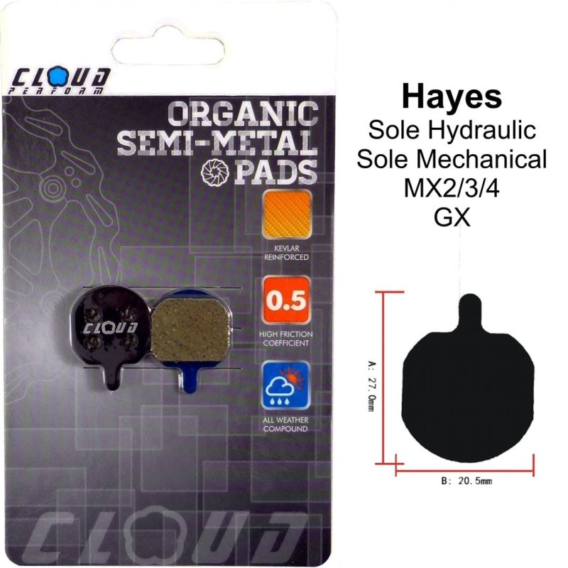 CLOUD Disc brake pads BP-26 Semi metal