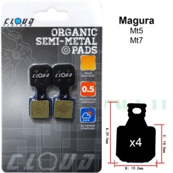 CLOUD Disc brake pads BP-60 Type 8 Semi metal