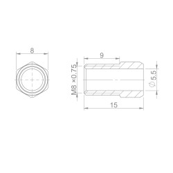 CLOUD Raccord hydraulique M8 HAYES