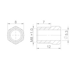 CLOUD Compression Nut M8 FORMULA