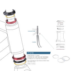 Entretoise inférieure de direction 39.5 x 30.2 x 0.25mm - 1"1/8