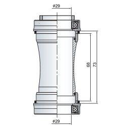 CLOUD Boitier BB30 29mm (Sram Dub)