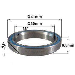 Roulement R401 30.1 x 41 x 6.5 (36°x45°)