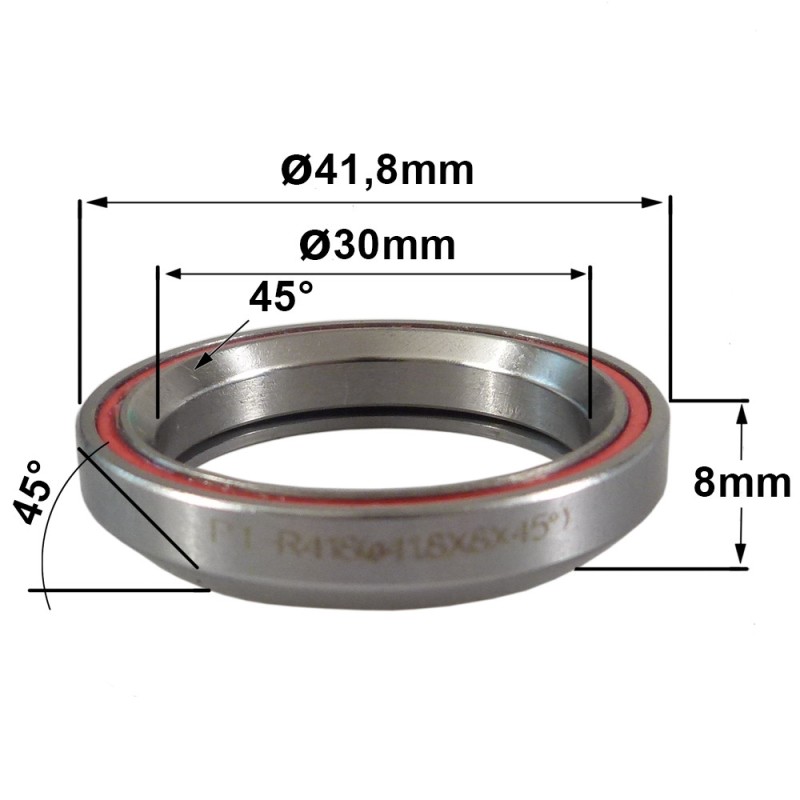 R418 30 x 41,8 x 8 (45°x45°) Bearing