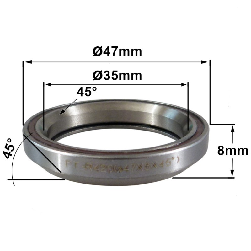 R420 35 x 47 x 8 (45°x45°) Bearing