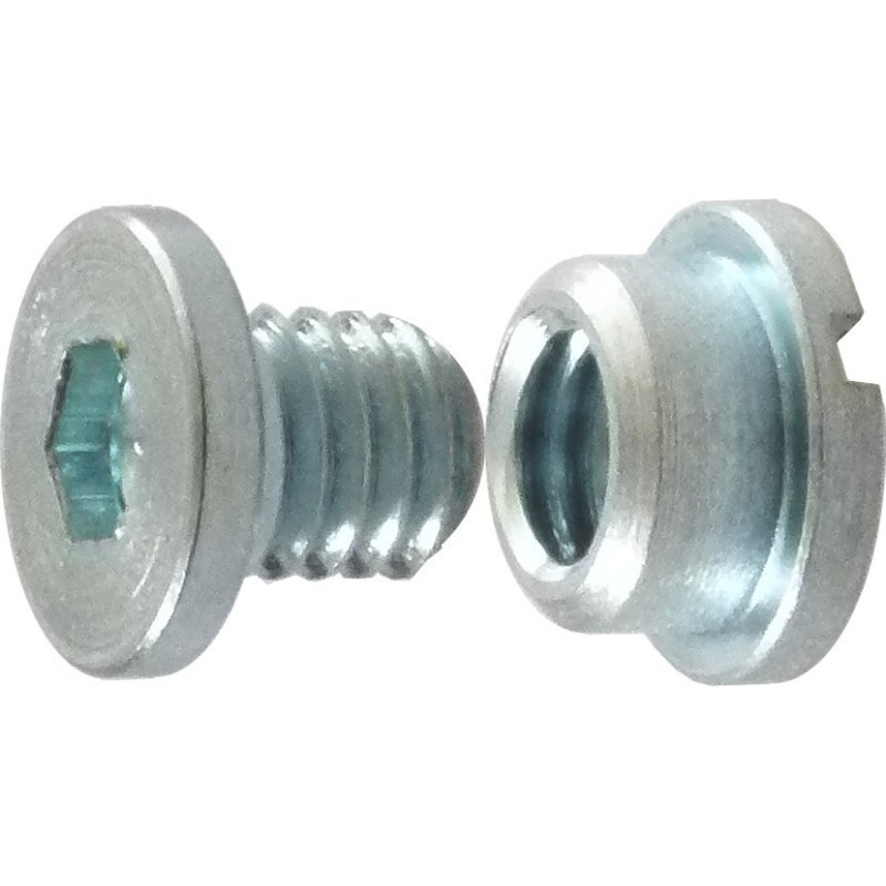 Vis+écrou pour fixation de patte M6