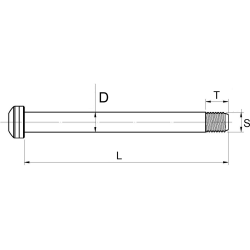 Axe avant 158x15xM15x1,5mm - FB1580BK002 ROCKSHOX