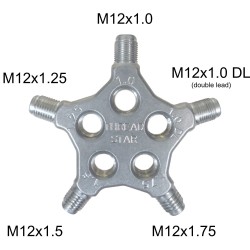 Jauge de filetage mâle / Femelle pour patte et axe de roue 12mm