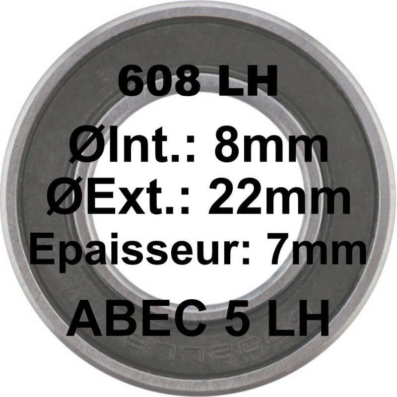 A5 Bearing | 608 LH 8x22x7