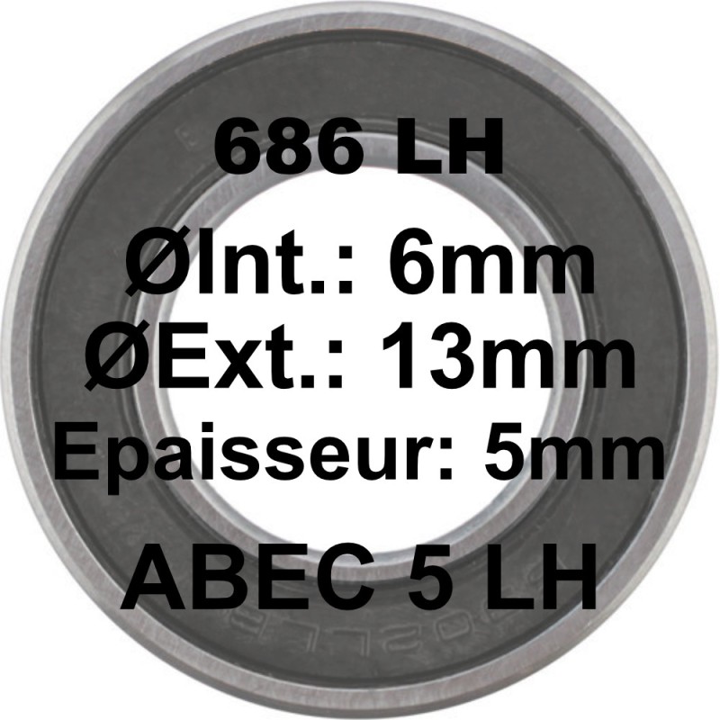 A5 Bearing | 686 LH 6x13x5 A5 Bearing | 686 LH 6x13x5