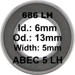 Roulement 686 LH 6x13x5