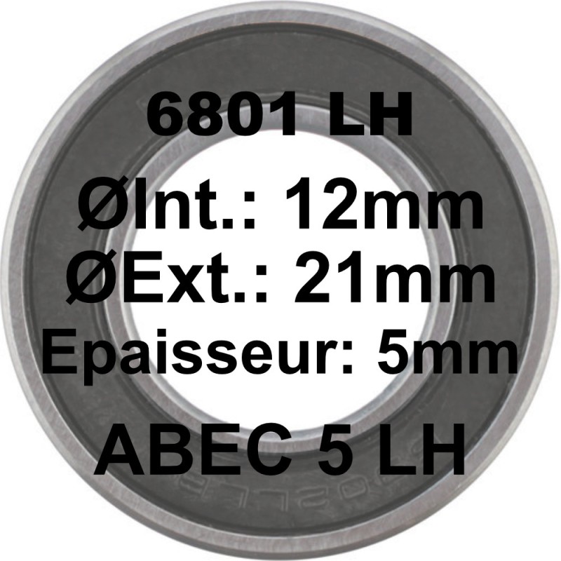A5 Bearing | 6801 LH 12x21x5 A5 Bearing | 6801 LH 12x21x5