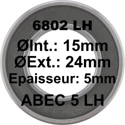 Roulement 6802 LH 15x24x5