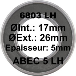 Roulement 6803 LH 17x26x5 (61803)