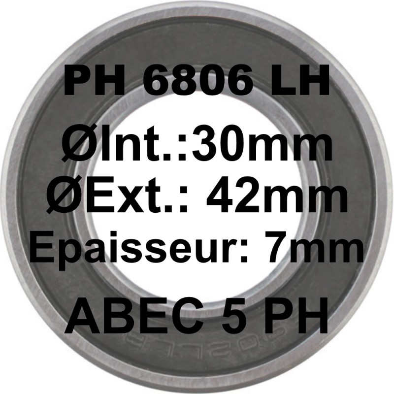 Roulement PH 6806 LH 30x42x7 (Traitement Anti Corrosion) Roulement PH 6806 LH 30x42x7 (Traitement Anti Corrosion)